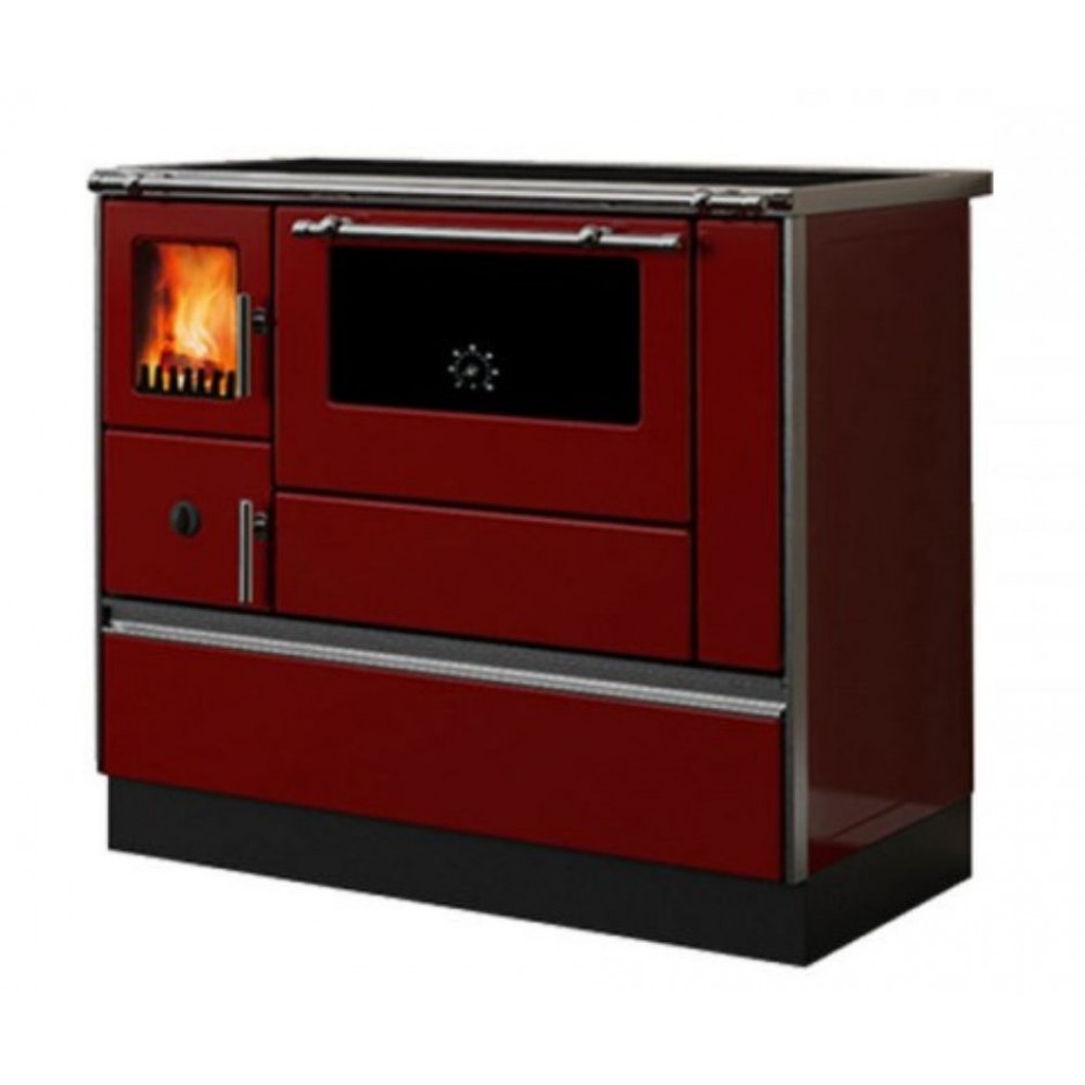 Hout fornuis Alfa Plam Dominant 90H Red, 6.5kW