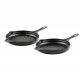 Gietijzer Set uit 2 delen Hosse, Black Onyx | Gietijzeren pan set |  |