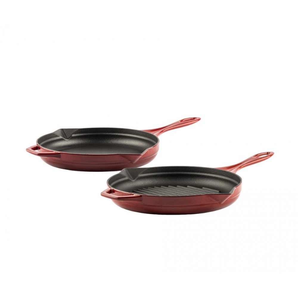 Gietijzer Set uit 2 delen Hosse, Rubin | Gietijzeren pan set |  |