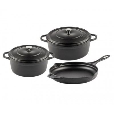 Gietijzer Set uit 3 delen Hosse, Black Onyx - Productenvergelijking