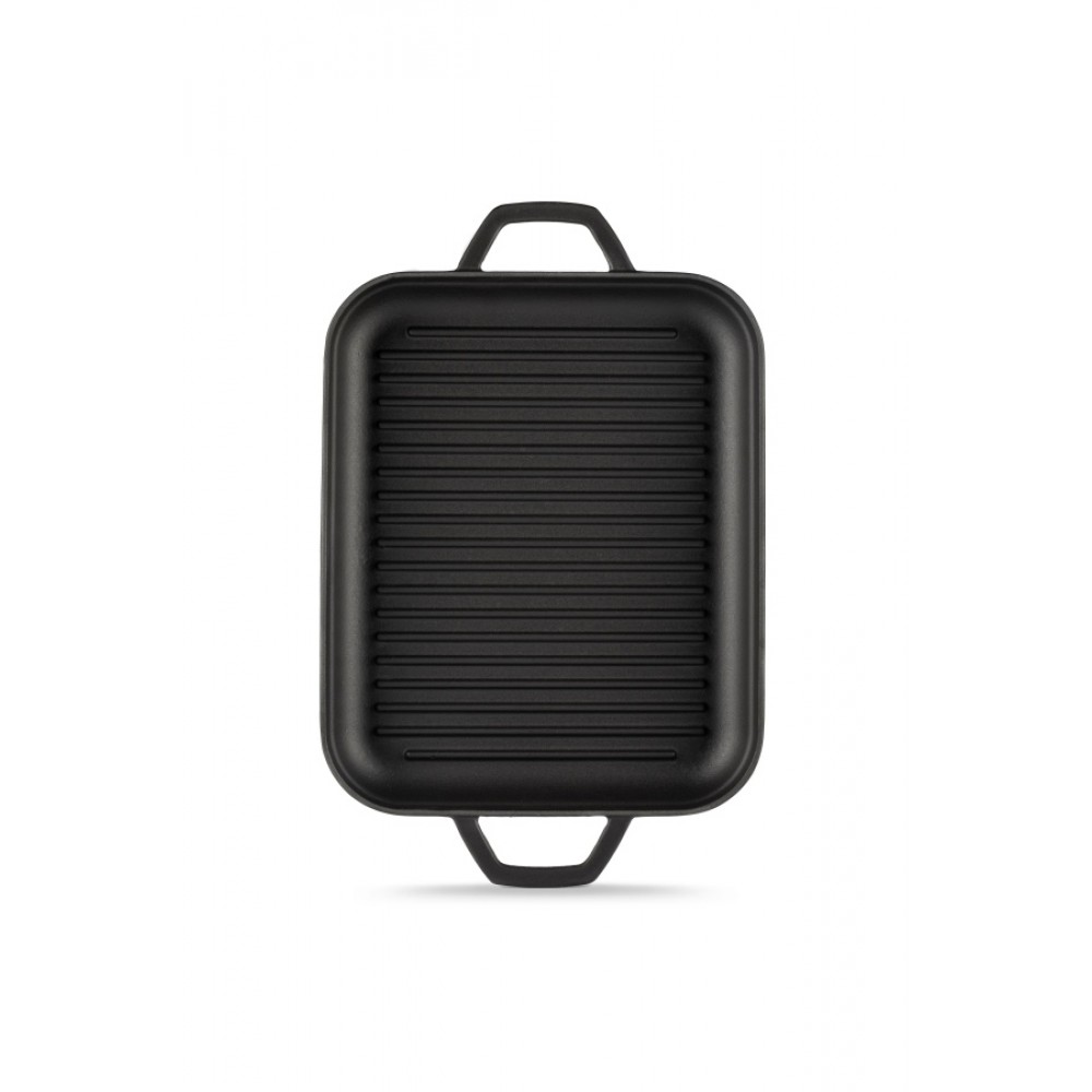 Rechthoekige gietijzeren grillpan met twee handvatten Hosse, 26x32cm | Alle producten |  |