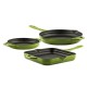 Gietijzer Set uit 3 delen Hosse, Bamboo | Gietijzeren pan set |  |