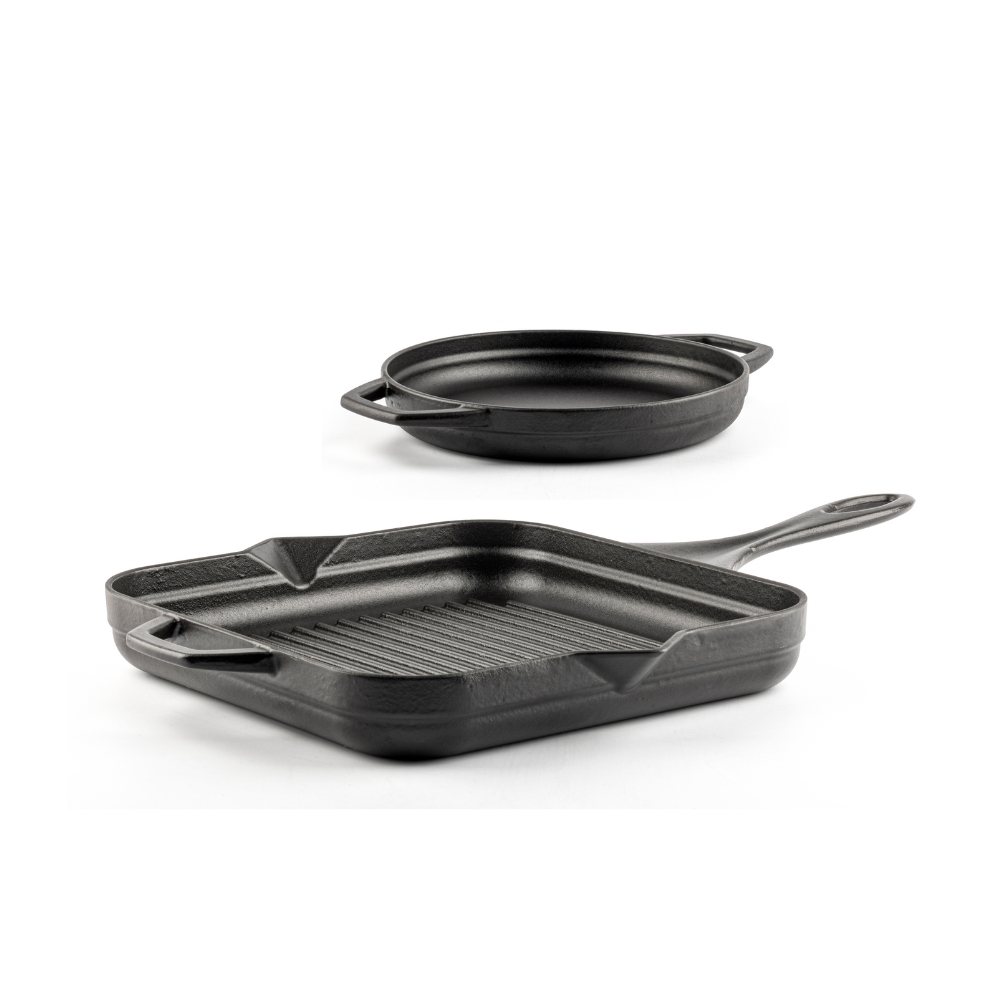 Gietijzer Set uit 2 delen Hosse, Black Onyx | Gietijzeren pan set |  |