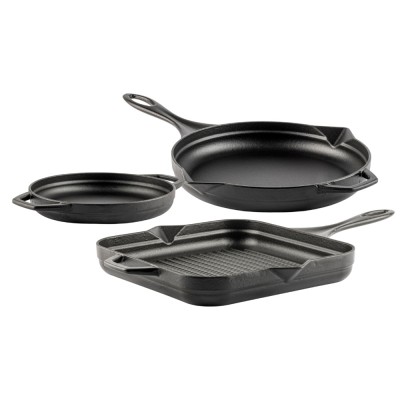 Gietijzer Set uit 3 delen Hosse, Black Onyx - Productenvergelijking