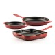 Gietijzer Set uit 3 delen Hosse, Rubin | Gietijzeren pan set |  |