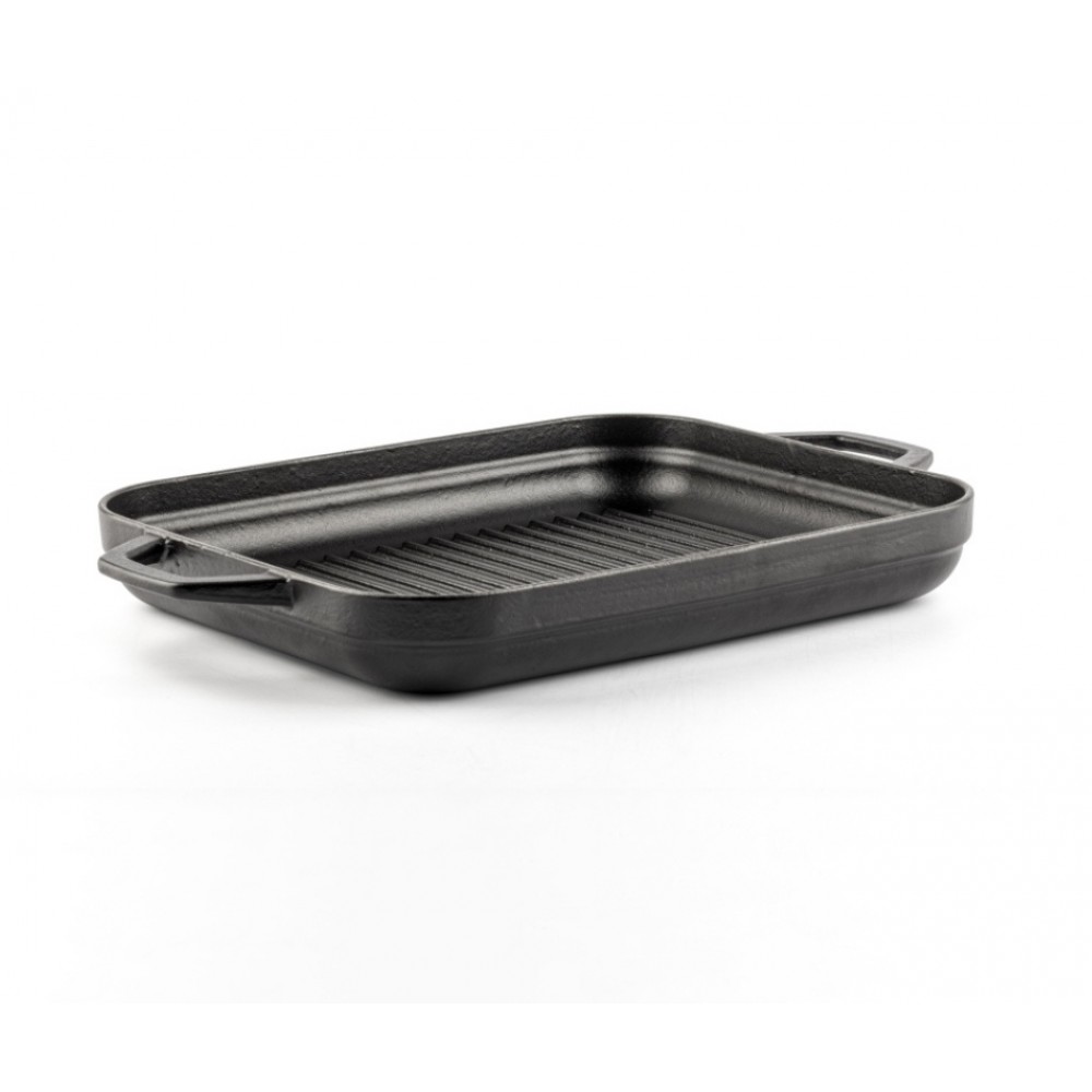 Rechthoekige gietijzeren grillpan met twee handvatten Hosse, 26x32cm | Alle producten |  |
