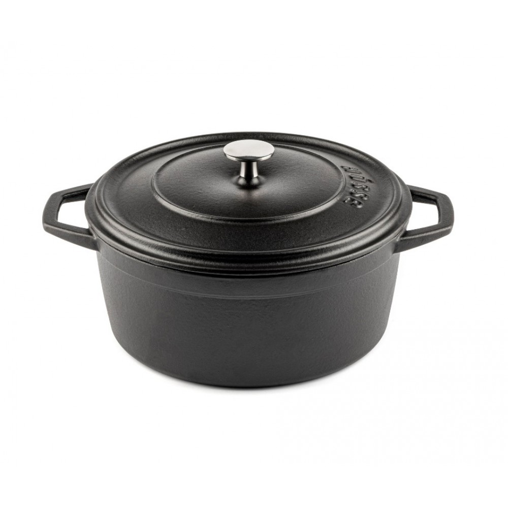 Diepe gietijzeren pot Hosse, Black Onyx, Ф24