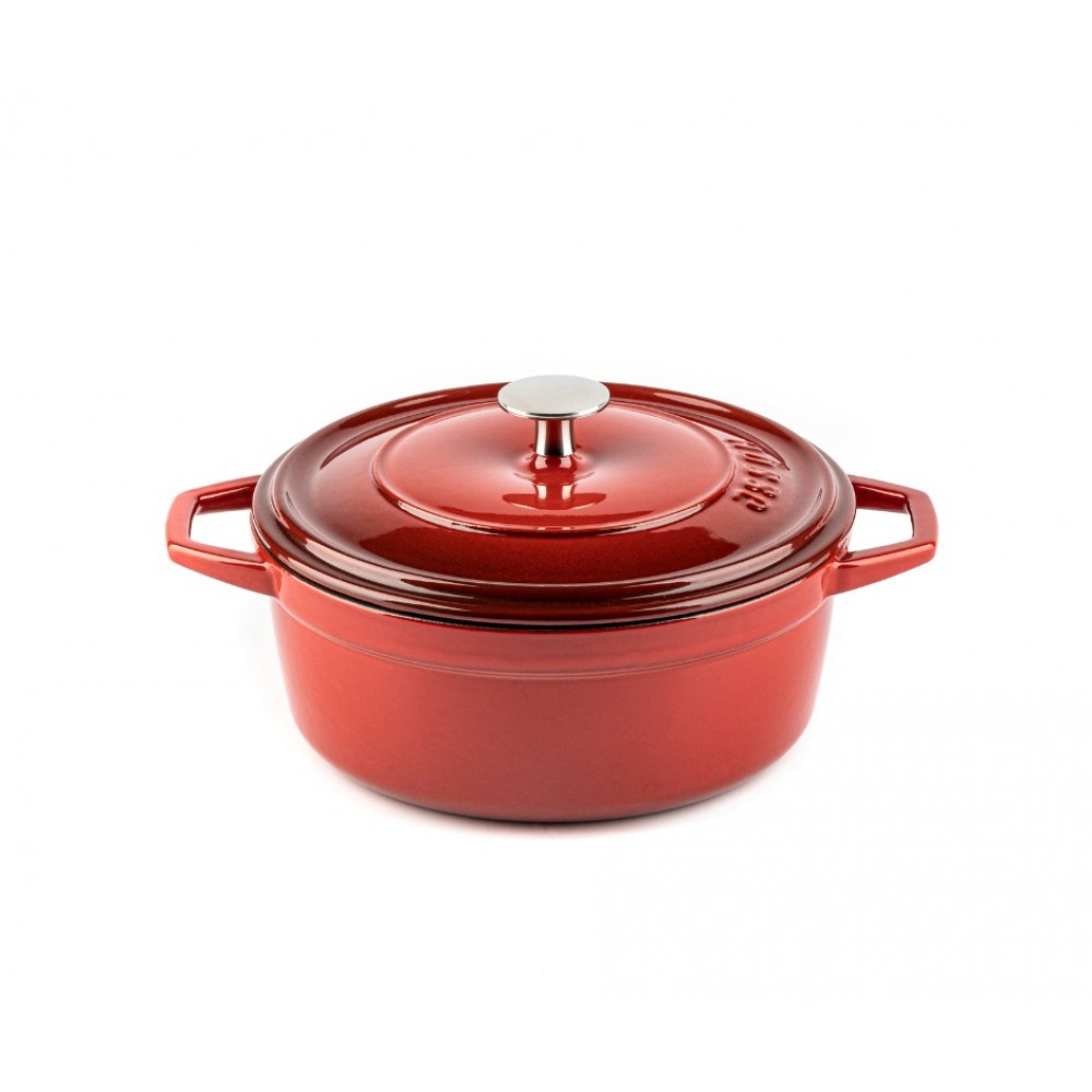 Diepe gietijzeren pot Hosse, Rubin, Ф20