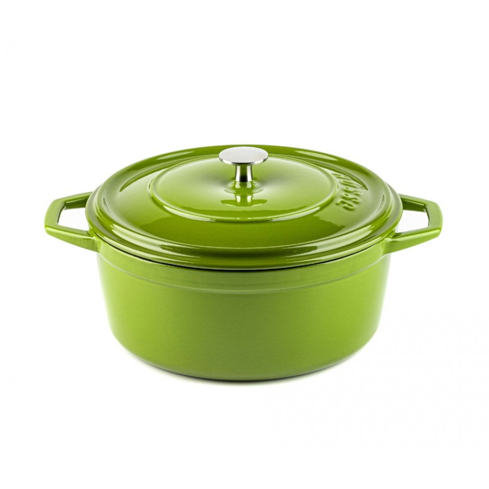 Diepe gietijzeren pot Hosse, Bamboo, Ф24