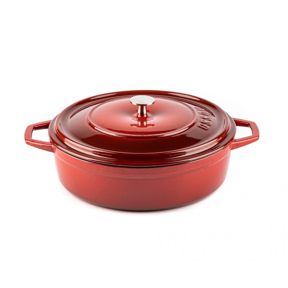 Ondiepe gietijzeren pot Hosse, Rubin, Ф26