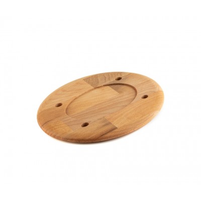 Houten onderzetter voor ovaal bord Hosse HSOISK1728, 17x28cm - Hosse