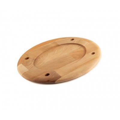 Houten onderzetter voor ovaal bord Hosse HSOISK2533, 25x33cm - Hosse