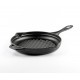 Geëmailleerde grillpan gietijzer Hosse, Black Onyx, Ф24cm | Grillpan gietijzer | Gietijzeren pan |