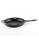 Geëmailleerde grillpan gietijzer Hosse, Black Onyx, Ф24cm | Grillpan gietijzer | Gietijzeren pan |