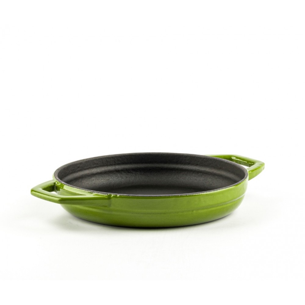 Geëmailleerde gietijzeren pan met twee handvatten Hosse, Bamboo, Ф16cm