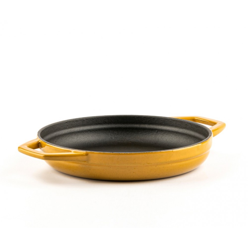 Geëmailleerde gietijzeren pan met twee handvatten Hosse, Dijon, Ф19cm