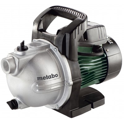 Enkelfasige waterpomp tuin voor schoon water Metabo P 4000 G, vermogen 1100 W, debiet 4000 l/u, opvoerhoogte 46 m - Waterpompen