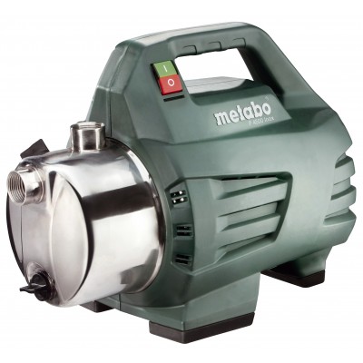 Waterpomp tuin voor schoon water Metabo P 4500 INOX, 1", vermogen 1300 W, debiet 75 l/min (4500 l/u), opvoerhoogte 48 m - Waterpompen