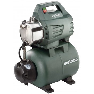 Enkelfasige hydrofoorpomp METABO HWW 3500/25 INOX, vermogen 900 W, debiet 3500 l/u, opvoerhoogte 45 m, tankinhoud 24 L - Productenvergelijking