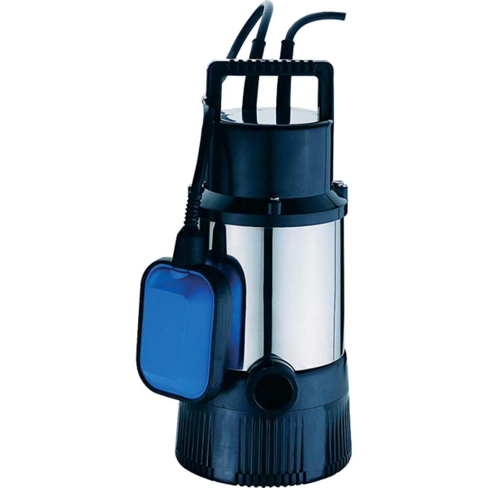 Dompeldrainagepomp voor schoon water Gmax met externe vlotter – debiet 12,5 m³/u, vermogen 0,8 kW, opvoerhoogte 8 m |  |  |