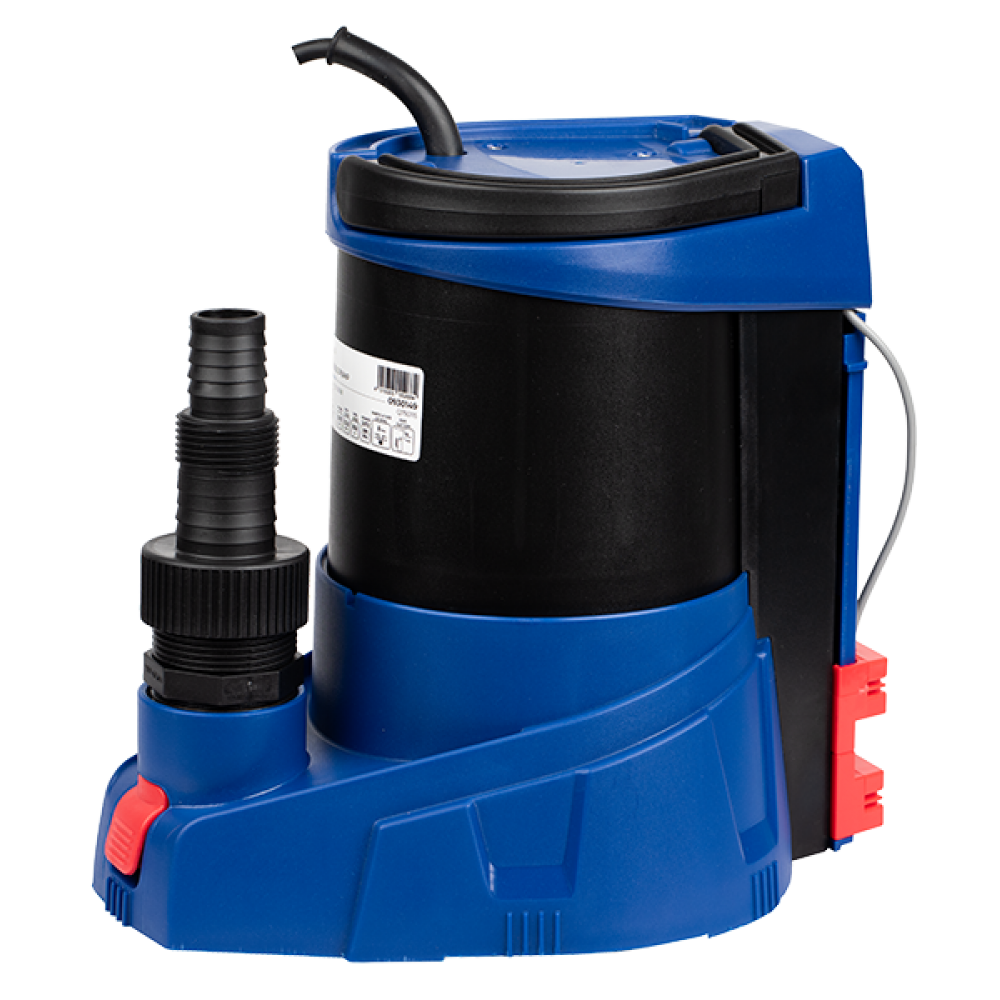 Drainagepomp voor schoon water Gmax met laag aanzuigniveau en geïntegreerde vlotter – debiet 12,5 m³/u, vermogen 0,75 kW, opvoerhoogte 8,5 m |  |  |