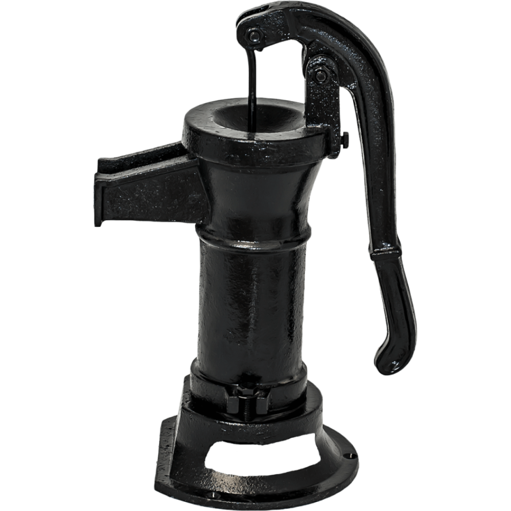 Handpomp voor water, handmatig Hydro-Fix, zwart, kort model – lengte 390 mm, gietijzer, maat 1 1/4″ |  |  |