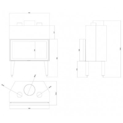 Inbouw haard Balkan Energy ATS STABLE AIR 900, met luchtkanalen, 19.59kW - Productenvergelijking