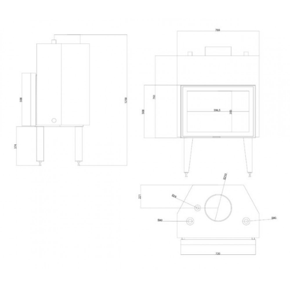 CV inbouwhaard Balkan Energy ATS STABLE HYDRO 700, 24.56kW | CV inbouwhaarden | Haarden |