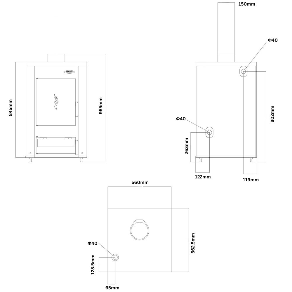 Houtketel op CV Balkan Energy ATS HYDRO, 20 kW | Houtketels op CV |  |