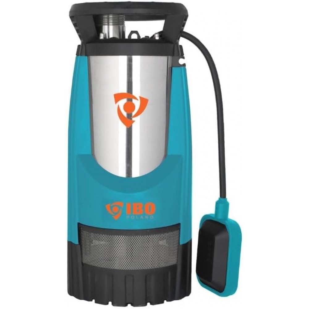 Dompelpomp met externe vlotter IBO Multi 1200 Inox, vermogen 1,2 kW, debiet 6000 l/u, opvoerhoogte 44 m, geschikt voor putten en andere toepassingen |  |  |
