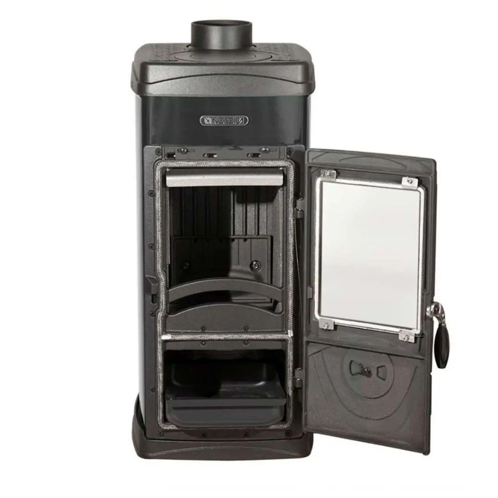 Italiaanse gietijzeren houtkachel La Nordica Super Junior zwart, 5.7kW | Gietijzeren haarden | Haarden |