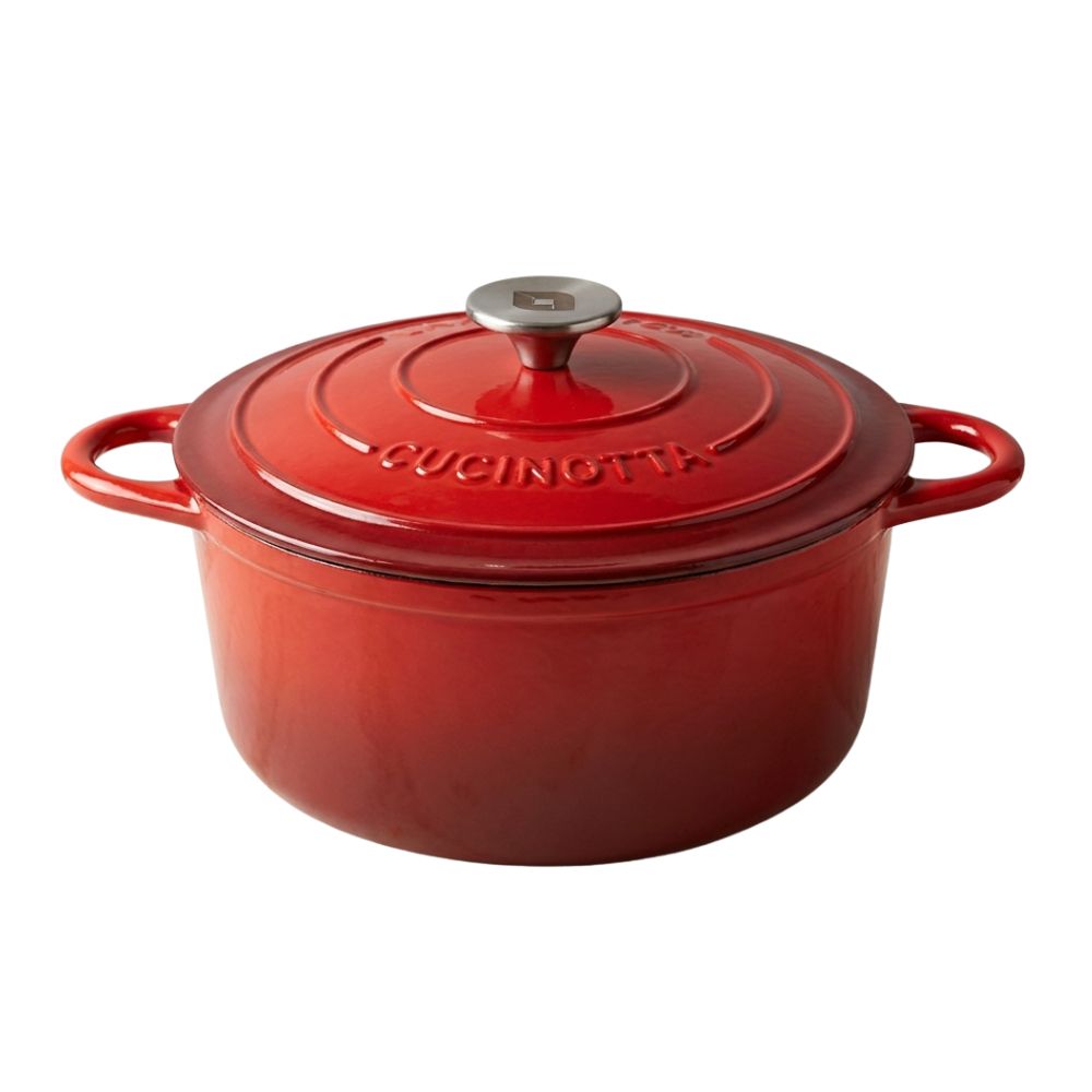 Geëmailleerde gietijzeren pot La Nordica, Rond, Ф28 | Gietijzeren pot |  |