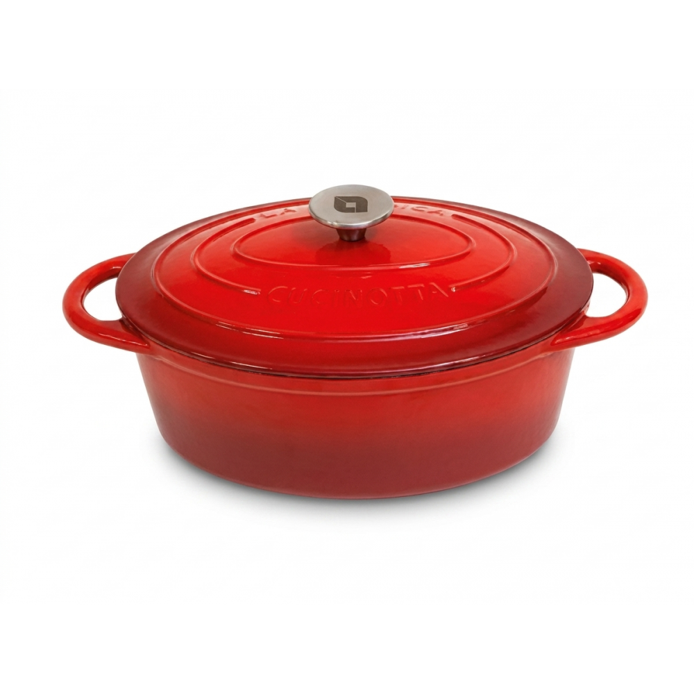Geëmailleerde gietijzeren pot La Nordica, Ovaal, Ф29