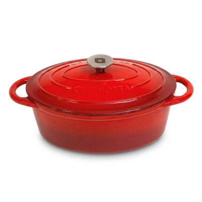 Geëmailleerde gietijzeren pot La Nordica, Ovaal, Ф33 - Gietijzeren pot
