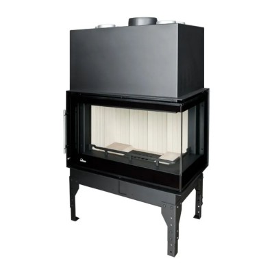 Inbouw haard UNIFLAM 760 EVO PBS met luchtkanalen en luchttoevoer, gebogen glas, rechterzijde, 10 kW - Productenvergelijking