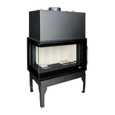 Inbouw haard UNIFLAM 860 EVO PBS met luchtkanalen en luchttoevoer, gebogen glas, linkerzijde, 15 kW - Productenvergelijking