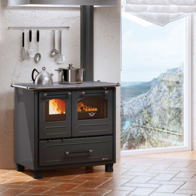 Italiaans hout fornuis La Nordica Family 4.5 zwart, 7.5kW - Productenvergelijking