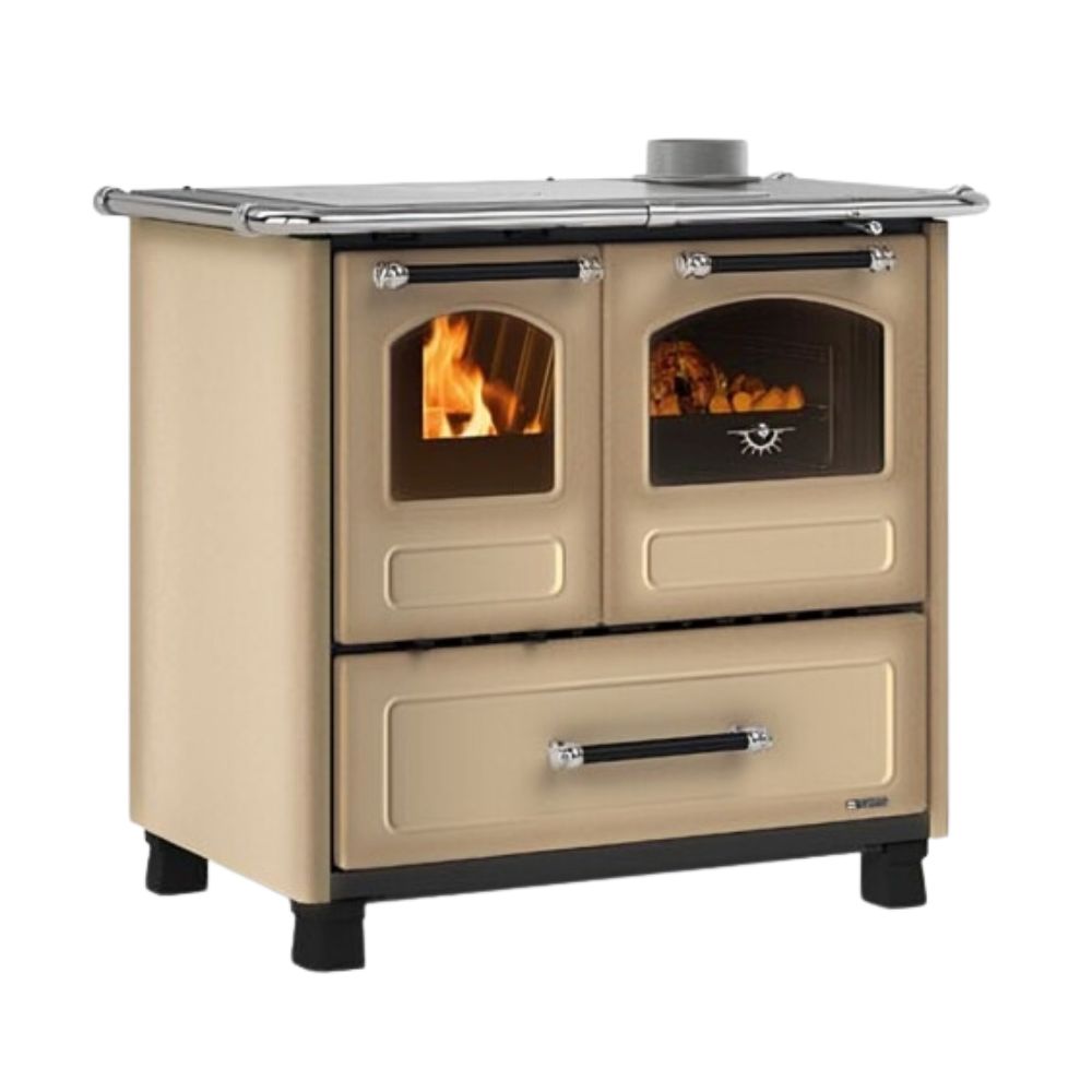 Italiaans hout fornuis La Nordica Family 4.5 bruin, 7.5kW | Gietijzeren haarden | Haarden |