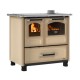 Italiaans hout fornuis La Nordica Family 4.5 bruin, 7.5kW | Gietijzeren haarden | Haarden |