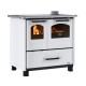 Italiaans hout fornuis La Nordica Family 4.5 wit, 7.5kW | Gietijzeren haarden | Haarden |