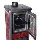 Italiaanse houtkachel met oven La Nordica Gemma Forno rood, 7.3kW | Gietijzeren haarden | Haarden |