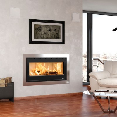 Italiaanse inbouw gietijzeren haard La Nordica Inserto 100 Wide, 8.1kW - La Nordica