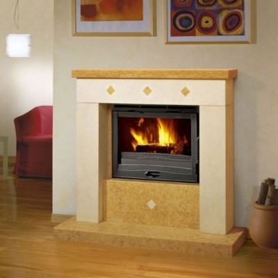 Italiaanse inbouw gietijzeren haard La Nordica Inserto 70, 7.8kW - La Nordica