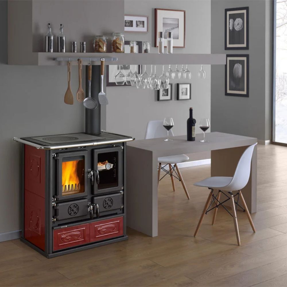 Italiaans hout fornuis La Nordica Rosetta, 7.9kW | Gietijzeren haarden | Haarden |