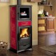 Italiaanse houtkachel met oven La Nordica Rossella Plus Forno Evo rood, 9.4kW | Gietijzeren haarden | Haarden |