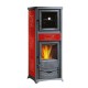 Italiaanse houtkachel met oven La Nordica Rossella Plus Forno Evo rood, 9.4kW | Gietijzeren haarden | Haarden |
