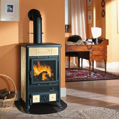 Italiaanse houtkachel La Nordica Rossella R1 ecru, 9kW - La Nordica