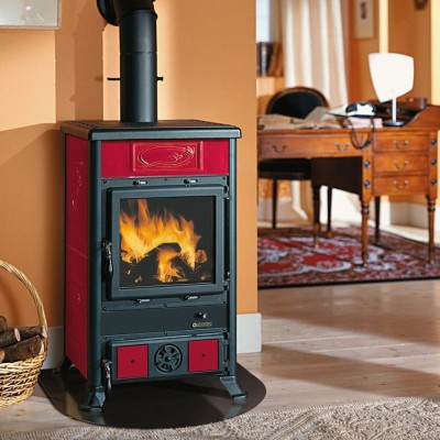 Italiaanse houtkachel La Nordica Rossella R1 rood, 9kW - La Nordica