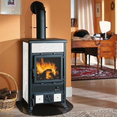 Italiaanse houtkachel La Nordica Rossella R1 wit, 9kW - La Nordica