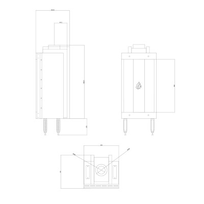 Gashaard Velmora Fire GAS STANDING STRAIGHT, 3.9kW - 6.0kW - Haarden